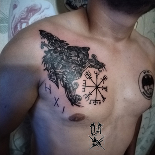 Noir et Gris  tatouage #87544 | Artiste tatoueur Dmitriy Kobelev