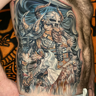 Homme Couleur Style d'Auteur tatouage sur Ventre #88122 | Artiste tatoueur Evgeniy Bobin