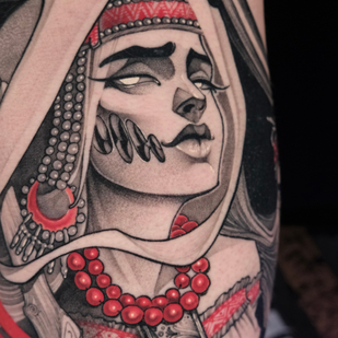 Homme Couleur Néo-traditionnel tatouage sur Jambe #85214 | Artiste tatoueur Marusya