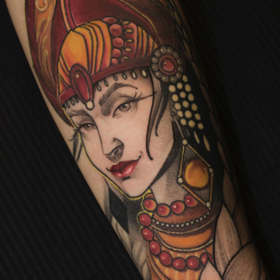 Femme Couleur Néo-traditionnel tatouage sur Avant-bras #85246 | Artiste tatoueur Marusya