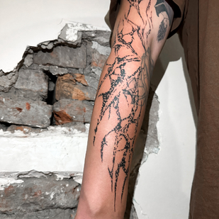 Homme Noir Abstrait tatouage #87118 | Artiste tatoueur Olga Glotova