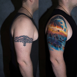Homme Couleur Réalisme tatouage sur Épaule #87637 | Artiste tatoueur Sergey Proshkin