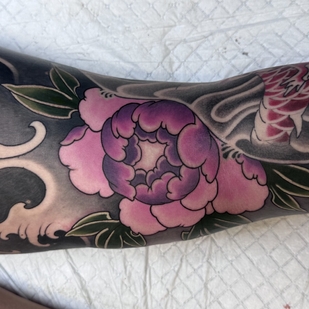 Femme Couleur Japonais tatouage sur Jambe #95791 | Artiste tatoueur Odincov Egor