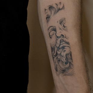 Homme Noir Graphique tatouage #91469 | Artiste tatoueur Sergeeva Tattoo