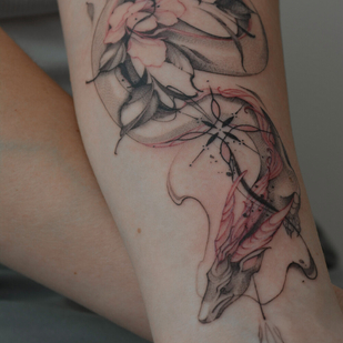 Femme Couleur Style d'Auteur tatouage #94799 | Artiste tatoueur Sergeeva Tattoo