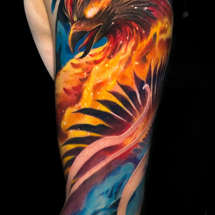 Homme Couleur Style d'Auteur tatouage sur Épaule #91330 | Artiste tatoueur Artem Sachko