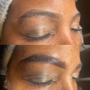 Femme  Whipshading tatouage sur Visage #97705 | Artiste tatoueur Florence pham