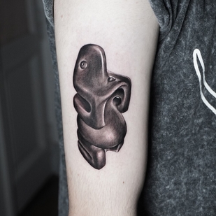 Homme Noir et Gris Réalisme tatouage #96955 | Artiste tatoueur Daniel Escalante