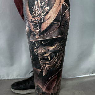 Homme Noir et Gris  tatouage #102713 | Artiste tatoueur Daniel Escalante