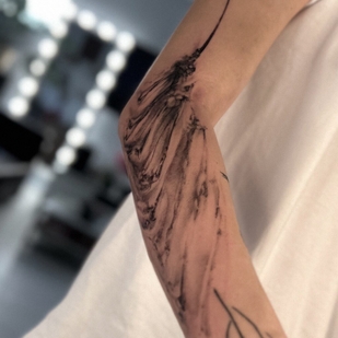 Homme Noir Abstrait tatouage sur Avant-bras #93577 | Artiste tatoueur Evgeniy Taskaev