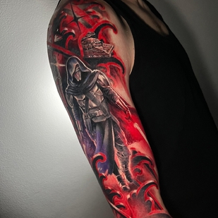 Homme Couleur  tatouage sur Épaule #93957 | Artiste tatoueur Anton Krasnov