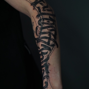 Homme Noir  tatouage #94847 | Artiste tatoueur Nikita Presnyakov