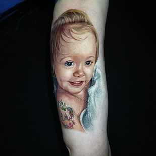 Femme Couleur Portrait tatouage #97745 | Artiste tatoueur Roman Krylov