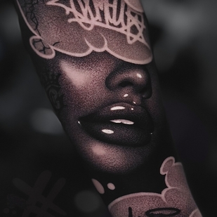 Homme Noir Chicano tatouage sur Avant-bras #99715 | Artiste tatoueur Dmitriy Parfencev