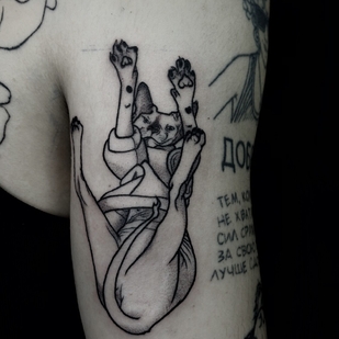 Homme Noir  tatouage #104787 | Artiste tatoueur Ekaterina Sysoeva