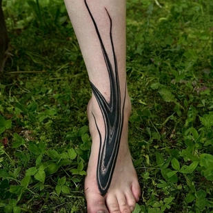 Femme Noir et Gris Abstrait tatouage #102258 | Artiste tatoueur BENUATATTOO