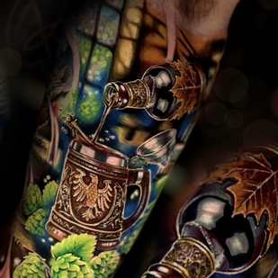 Homme  Réalisme tatouage #103636 | Artiste tatoueur Anastasiia Mikaskina aka Mika RedHead