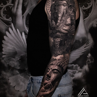 Noir et Gris  tatouage #91162 | Artiste tatoueur Andrey Lukyanov