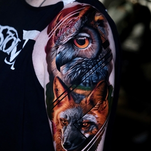 Homme Couleur Cover-up tatouage #96719 | Artiste tatoueur Kirill Antique