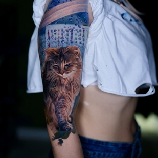 Femme Couleur Réalisme tatouage #96720 | Artiste tatoueur Kirill Antique