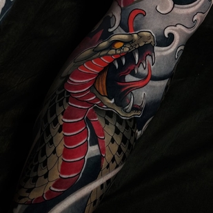 Homme   tatouage sur Jambe #101704 | Artiste tatoueur Slava Armeev