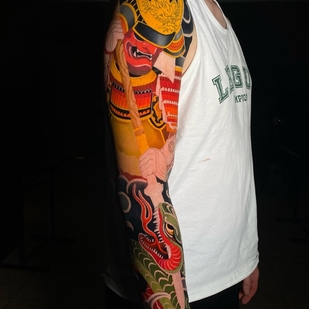 Homme   tatouage sur Manche #101711 | Artiste tatoueur Slava Armeev