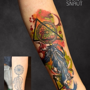 Femme Couleur Aquarelle tatouage sur Avant-bras #102548 | Artiste tatoueur Harey Snaut