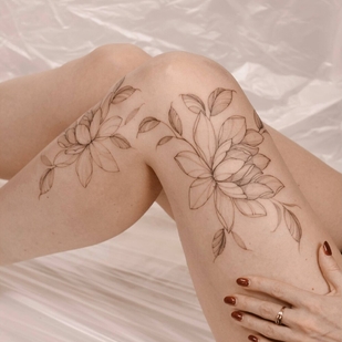 Fineline tatouage #103707 | Artiste tatoueur Anastasiya Kovyazina