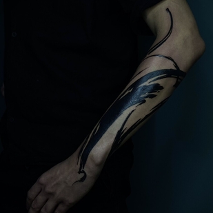 Homme Noir Abstrait tatouage sur Avant-bras #92510 | Artiste tatoueur Mary Nepostaeva