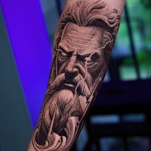 Homme Noir Réalisme tatouage #104434 | Artiste tatoueur Nik Friday