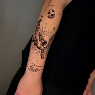 Homme Noir Graphique tatouage sur Avant-bras #93833 | Artiste tatoueur Master Margarita