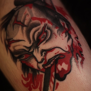 Homme Couleur Japonais tatouage sur Cuisse #96628 | Artiste tatoueur Alexander Rebel