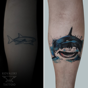 Homme Couleur Cover-up tatouage sur Avant-bras #93925 | Artiste tatoueur Vladimir Kovalevskiy