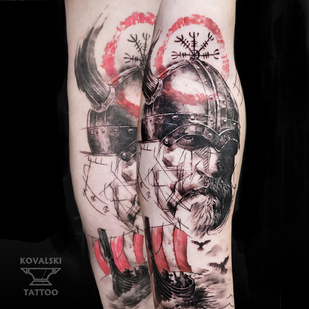 Homme Couleur Style d'Auteur tatouage sur Avant-bras #96221 | Artiste tatoueur Vladimir Kovalevskiy