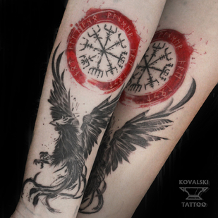 Femme Couleur Style d'Auteur tatouage sur Avant-bras #96230 | Artiste tatoueur Vladimir Kovalevskiy