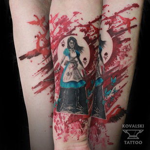 Femme Couleur Style d'Auteur tatouage sur Avant-bras #96231 | Artiste tatoueur Vladimir Kovalevskiy