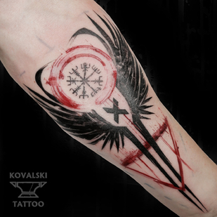 Homme Couleur Style d'Auteur tatouage sur Avant-bras #96237 | Artiste tatoueur Vladimir Kovalevskiy