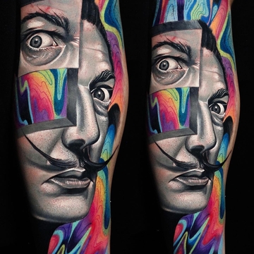 Tatuaggi surreali luminosi e strani di Leonardo_tattoos