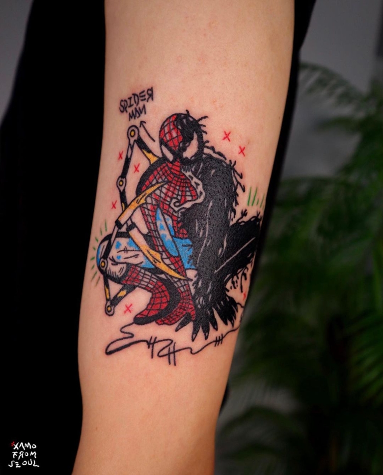 @xamofromseoul tatuaggio di Venom marvel by @xamofromseoul