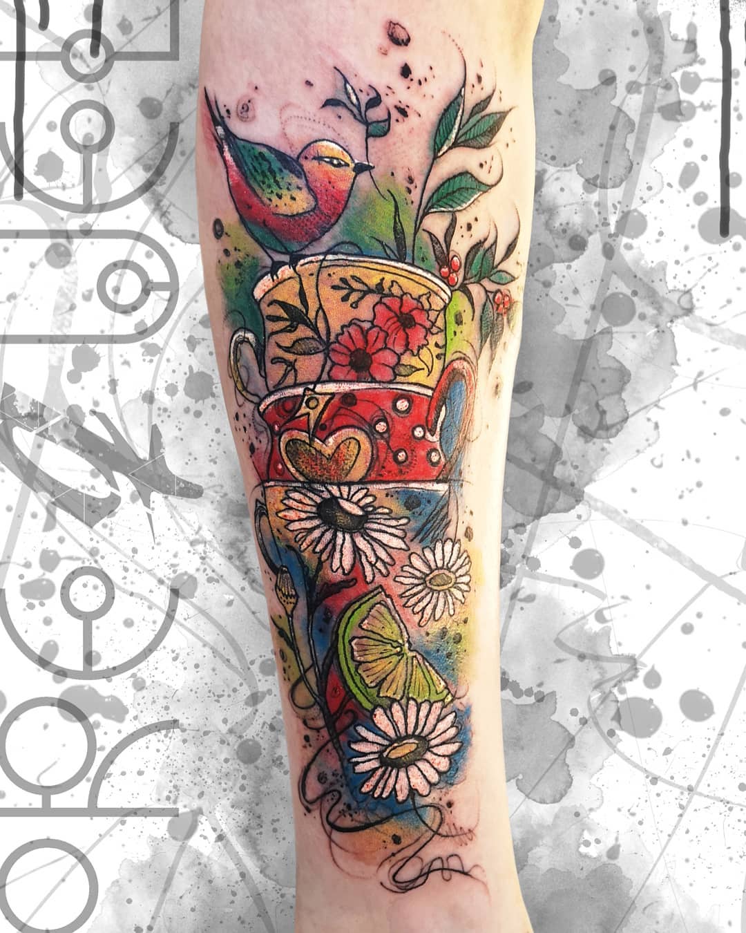 Artista del tatuaggio Alex Prequel, stile autore acquerellato | San Benedetto del Tronto, Italia