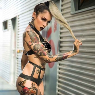 🔥 Foto hot, portfolio modelle  #16449 Modello di tatuaggi Slim Suicide