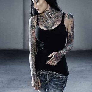 🔥 Foto hot, portfolio modelle  #9432 Modello di tatuaggi Makani Terror
