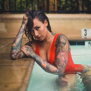 🔥 Foto hot, portfolio modelle  #17722 Modello di tatuaggi Michelle Maron