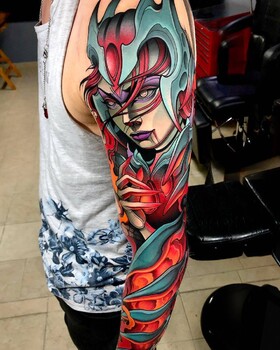 Tatuaggio neo tradizionale da Juan David Rendón
