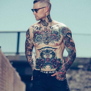 🔥 Foto hot, portfolio modelle  #10555 Modello di tatuaggi Marshall Perrin