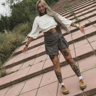 🔥 Foto hot, portfolio modelle  #23144 Modello di tatuaggi Nefka Blonde