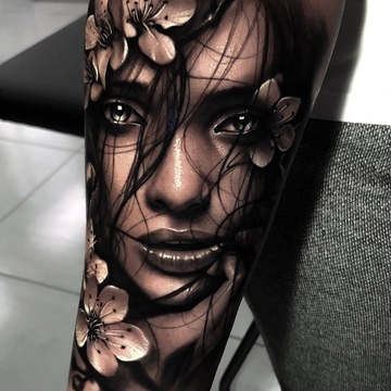 Artista di tatuaggi Samurai Standoff