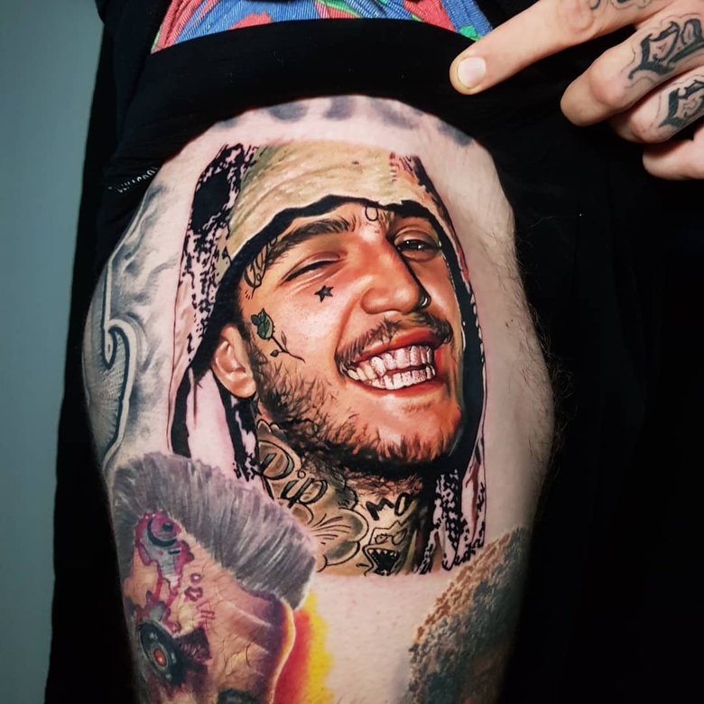 Artista di tatuaggi Amy Edwards, ritratto a colori realistico di tatuaggio | Regno Unito, Sutton Coldfield
