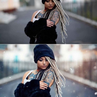 🔥 Foto hot, portfolio modelle  #3075 Modello di tatuaggi Felisja Piana