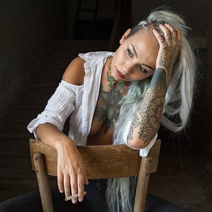 🔥 Foto hot, portfolio modelle  #3080 Modello di tatuaggi Felisja Piana